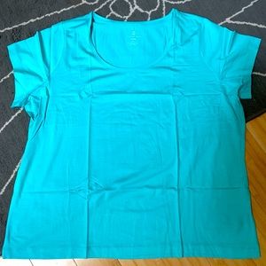 2X tee in turquoise